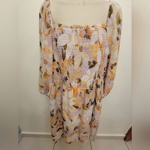 Luxology Floral Hi Low Midi Dress